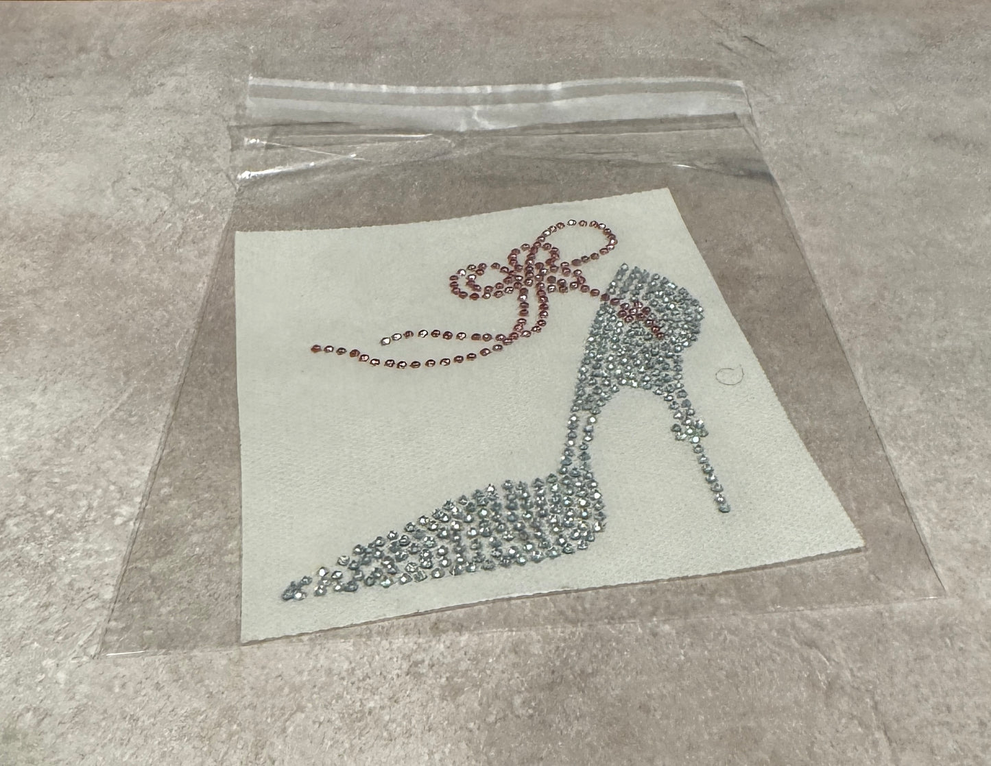 Small Glass Slipper Rhinestone Appliqué