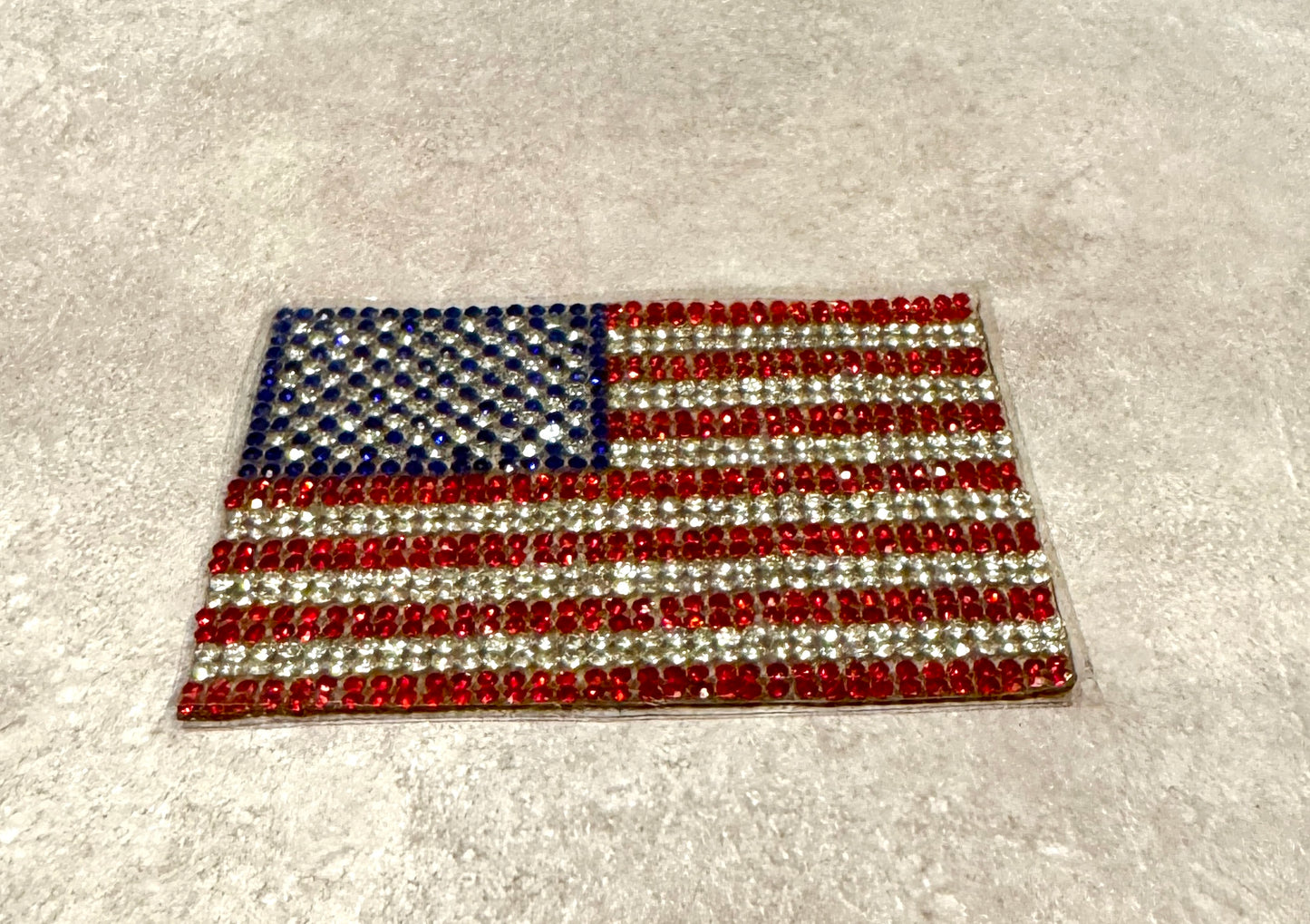 Small US Flag Rhinestone Appliqué