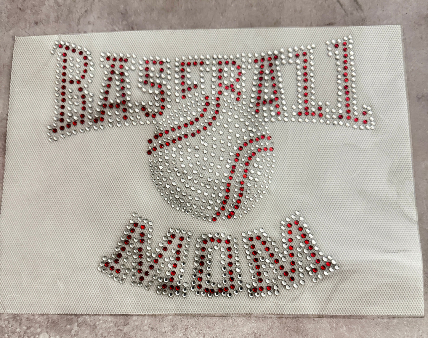 Baseball Mom Rhinestone Appliqué