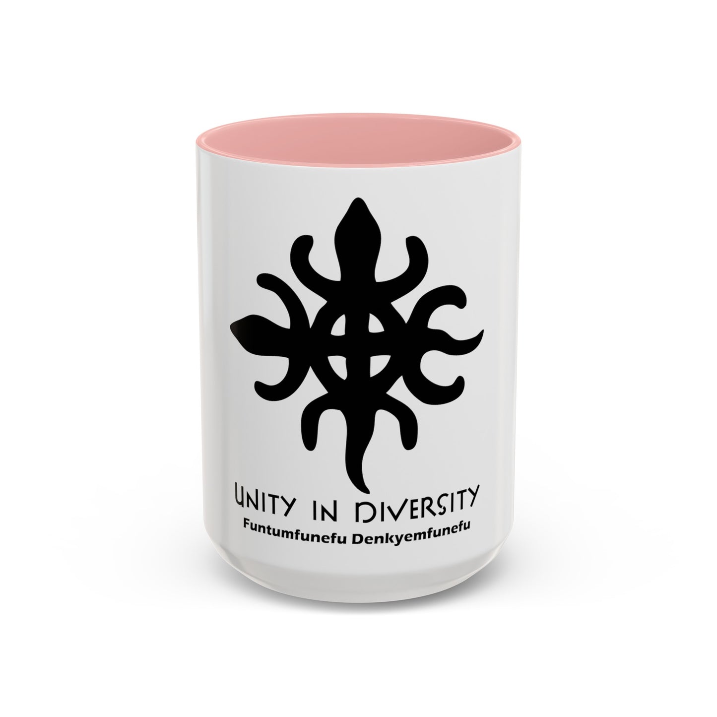 Adinkra Accent Coffee Mug (11, 15oz) - Unity in Diversity