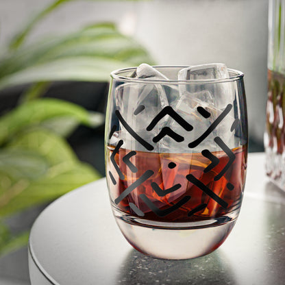 Whiskey Glass Mudcloth Design