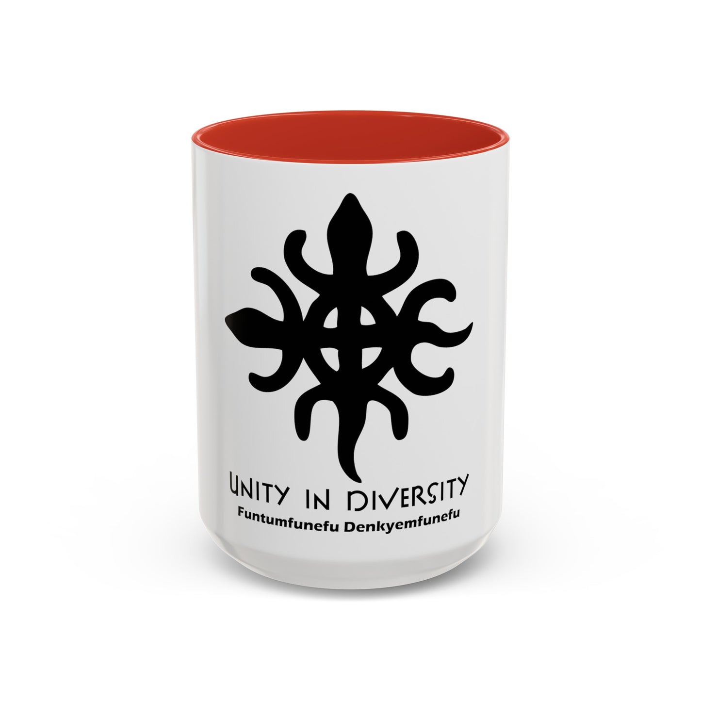 Adinkra Accent Coffee Mug (11, 15oz) - Unity in Diversity