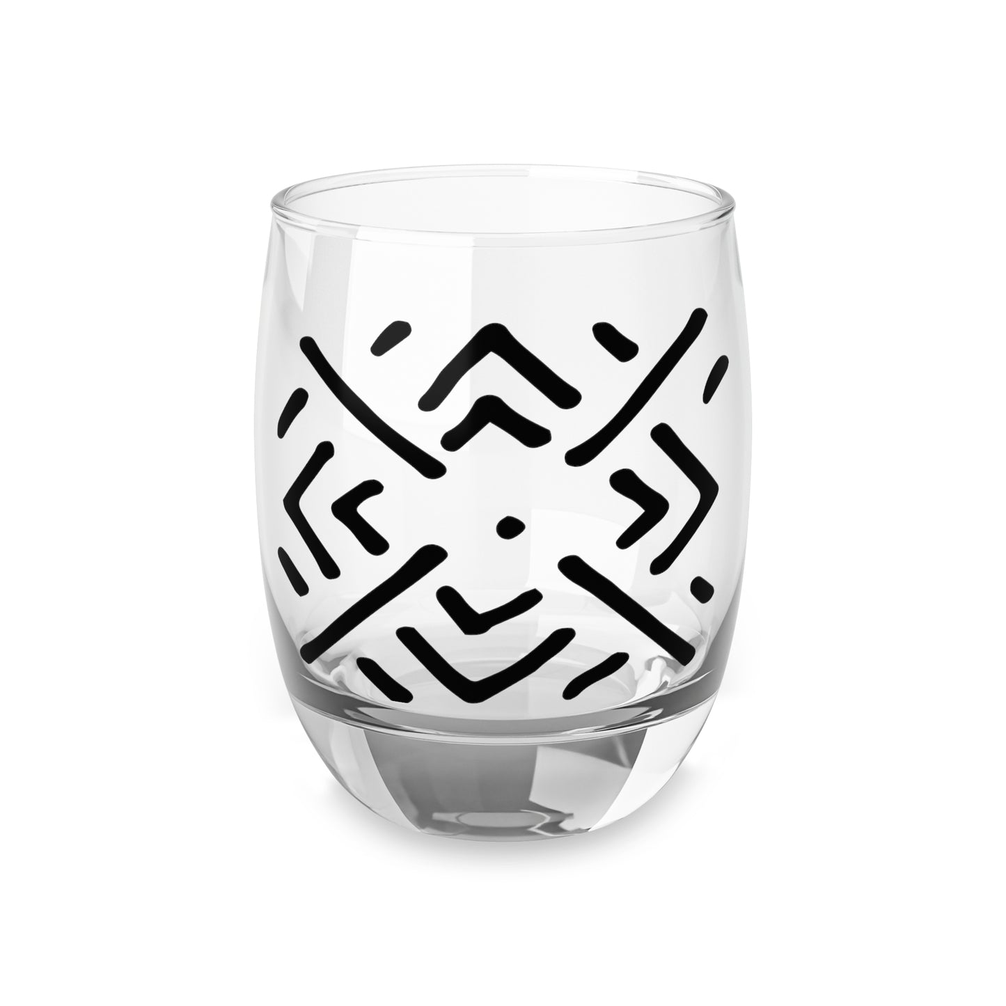 Whiskey Glass Mudcloth Design