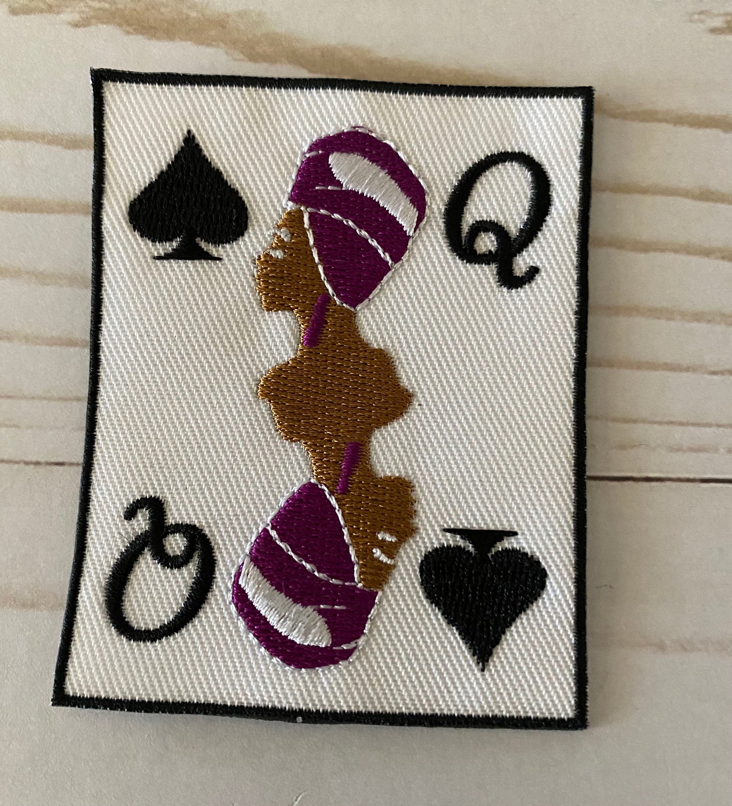 Queen of Spades Iron On Patch